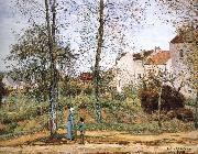 Camille Pissarro Village garden Sweden oil painting artist